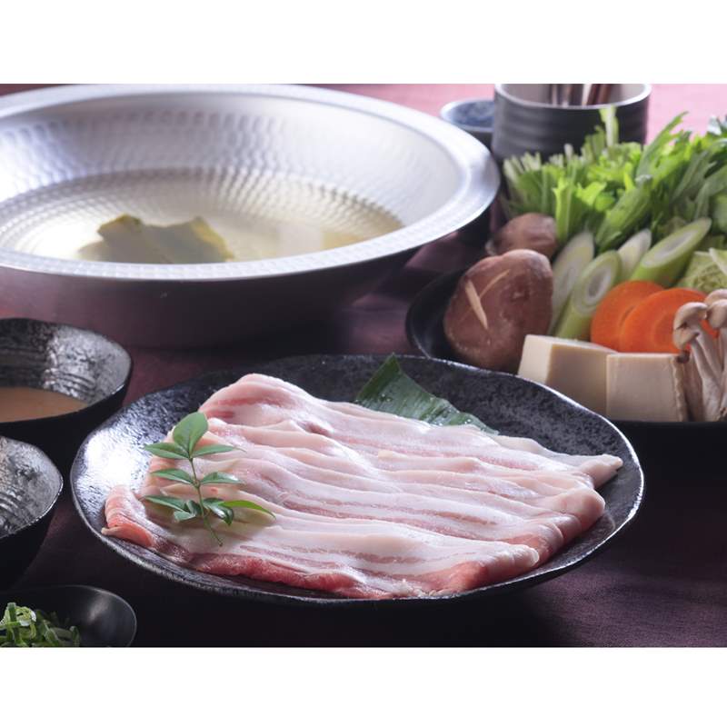 鹿児島県産黒豚使用　バラ肉しゃぶしゃぶ用スライス