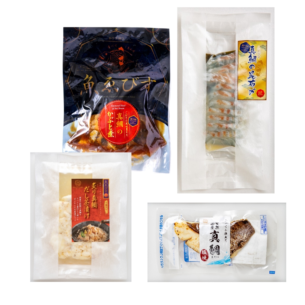 「魚匠えびす」 四種の国産真鯛のお惣菜セット
