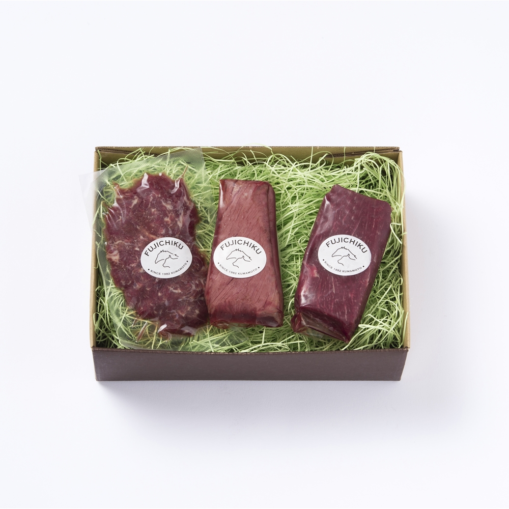 熊本 「フジチク」 ふじ馬刺し赤身3種の詰合せ