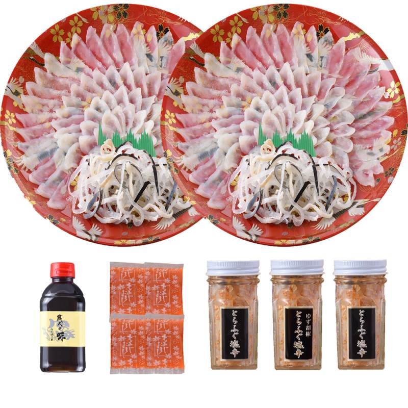 「関とら本店」 とらふく刺身・とらふく塩辛セット
