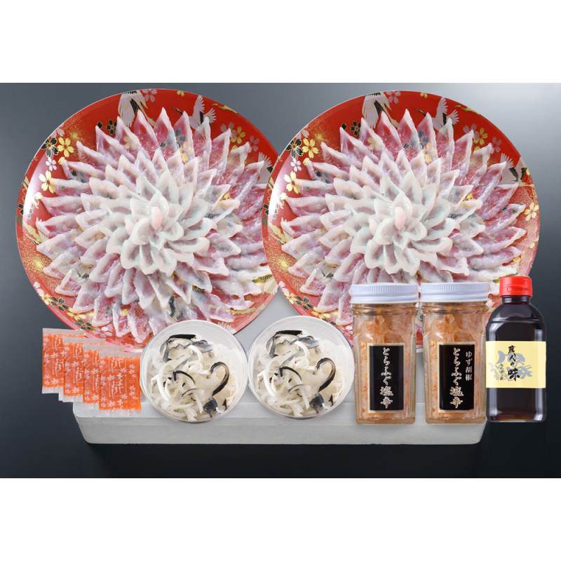「関とら本店」 とらふく刺身・とらふく塩辛セット