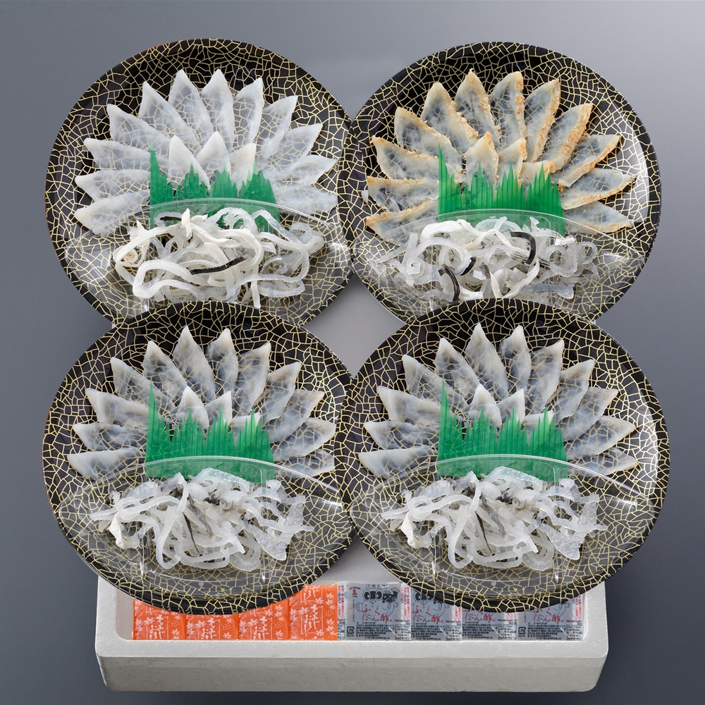 山口 「関とら本店」 食べ比べふく刺身セット