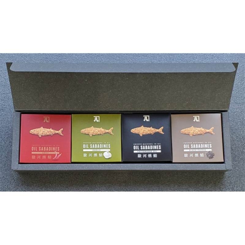 静岡 「駿河燻鯖」 オイルサバディン4缶セット(チリ入)