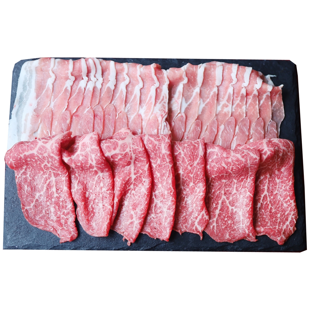 香川　オリーブ牛赤身＆オリーブ豚バラスライス300g