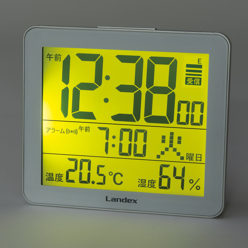 温湿度計つきデジタル電波時計