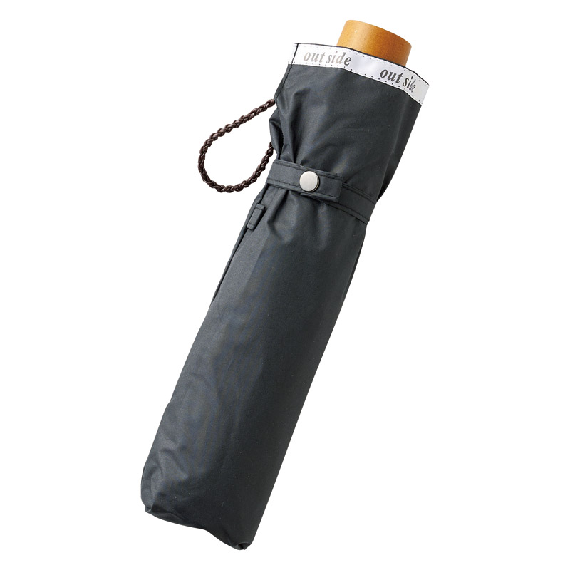 アウトサイド晴雨兼用1級遮光丸ミニ傘(ブラック)