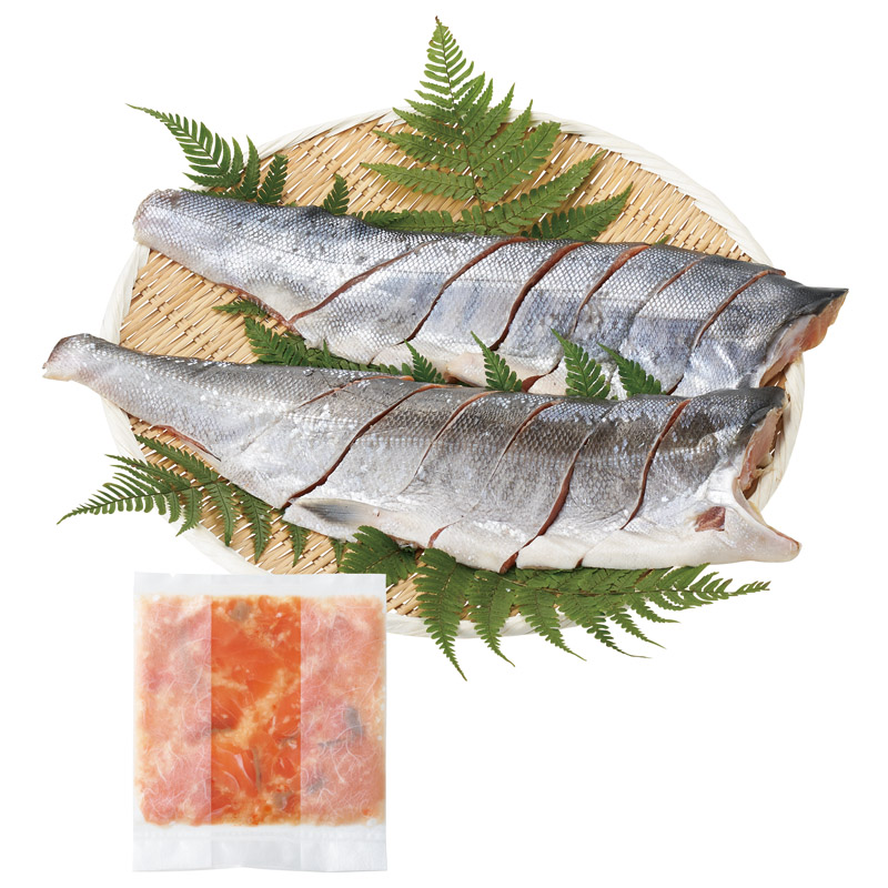 北海道産秋鮭切身&鮭といくらの糀漬(石狩味)