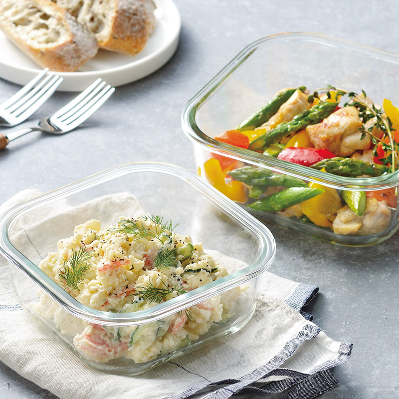 レッシュ　　耐熱ガラス容器2点セット