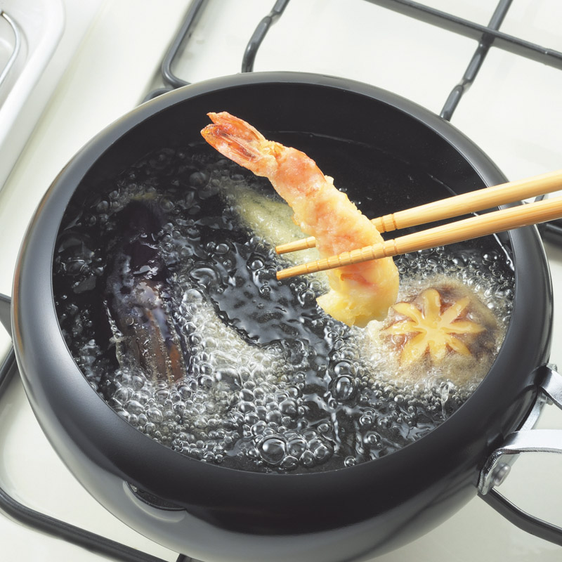 ラルス　　IH対応油はねしにくい天ぷら鍋20cm