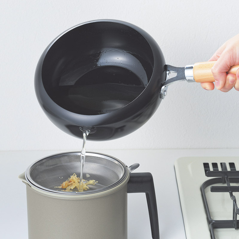 ラルス　　IH対応油はねしにくい天ぷら鍋20cm