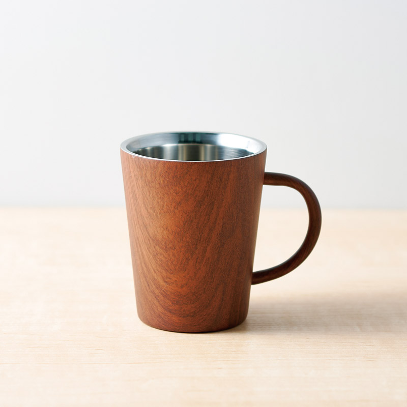 ウッドデザイン二重構造マグ1P