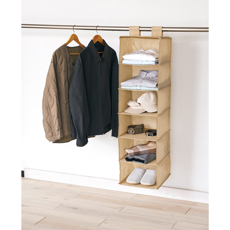 吊り下げ収納ラック6段