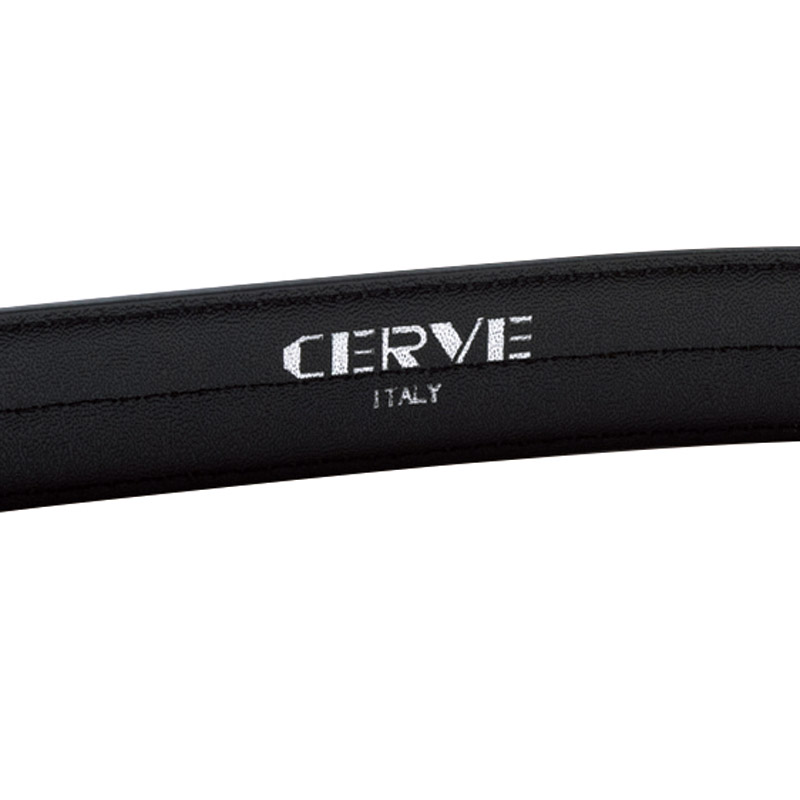 チェルベ　　センターステッチ ピン式メンズベルト(ブラック)