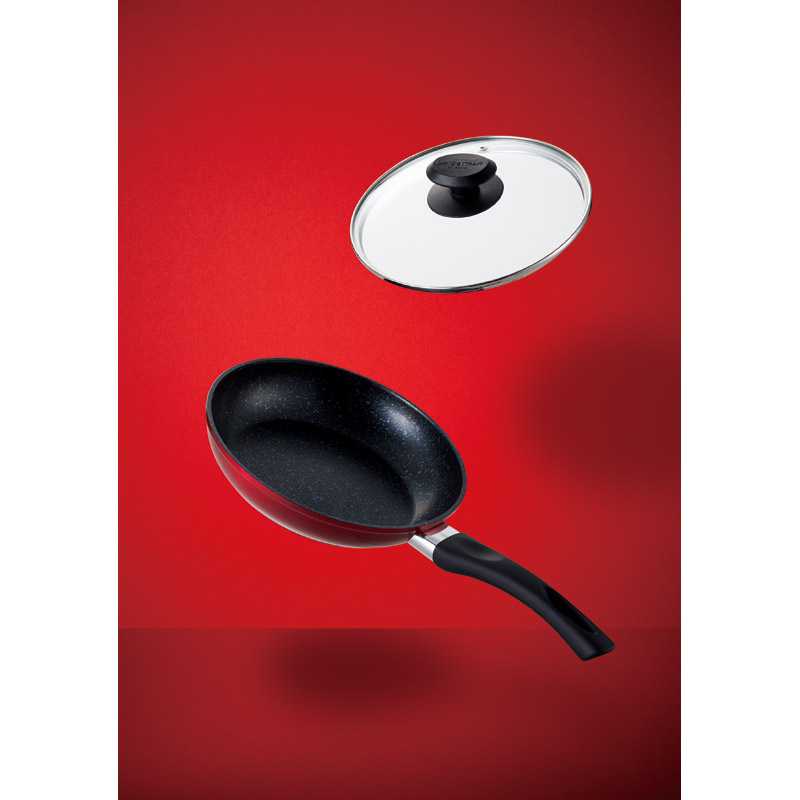 ラベットラ　　IH対応マーブルフッ素･フタ付フライパン20cm