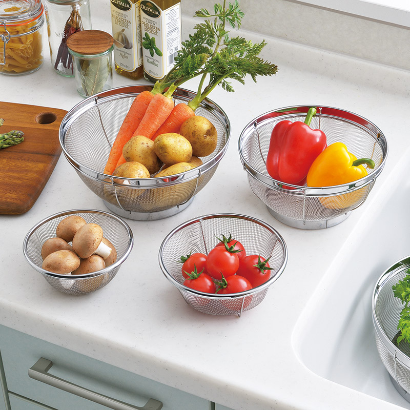 郷技　　ステンレスザル5pcsセット