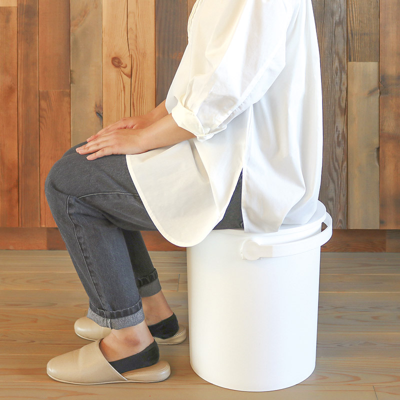 座れる丸型収納フェルマー15L(1P)