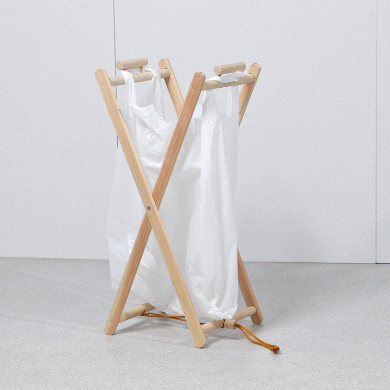 ひのきレジ袋ハンガー