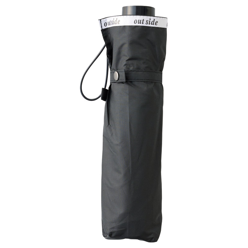 アウトサイド　　晴雨兼用遮光丸ミニ傘(ブラック)