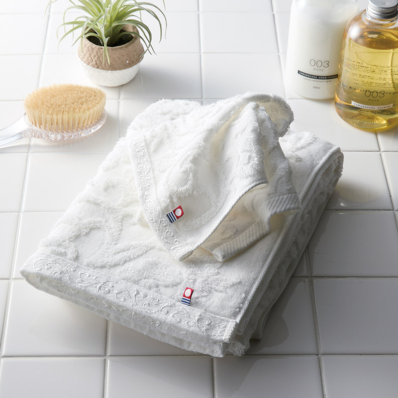 今治白紋織り　　バスタオル&ウォッシュタオルセット