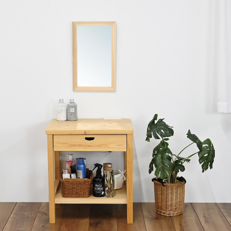 天然木桧ミラー