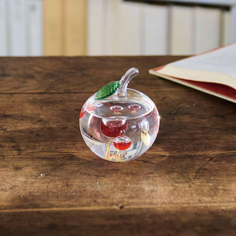 ガラスフロート温度計 りんご