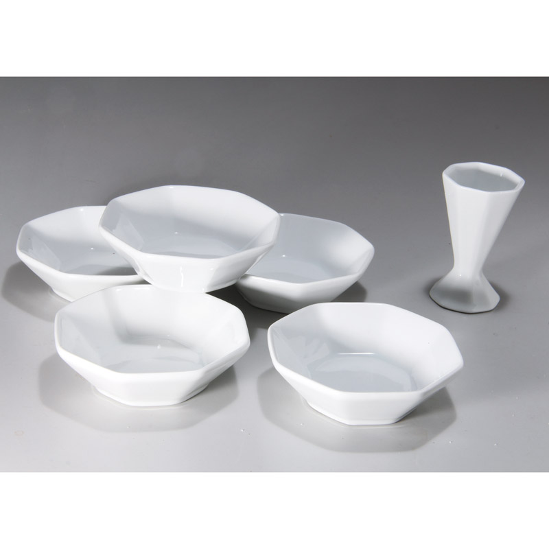 福招き八角盛り塩揃え5枚組