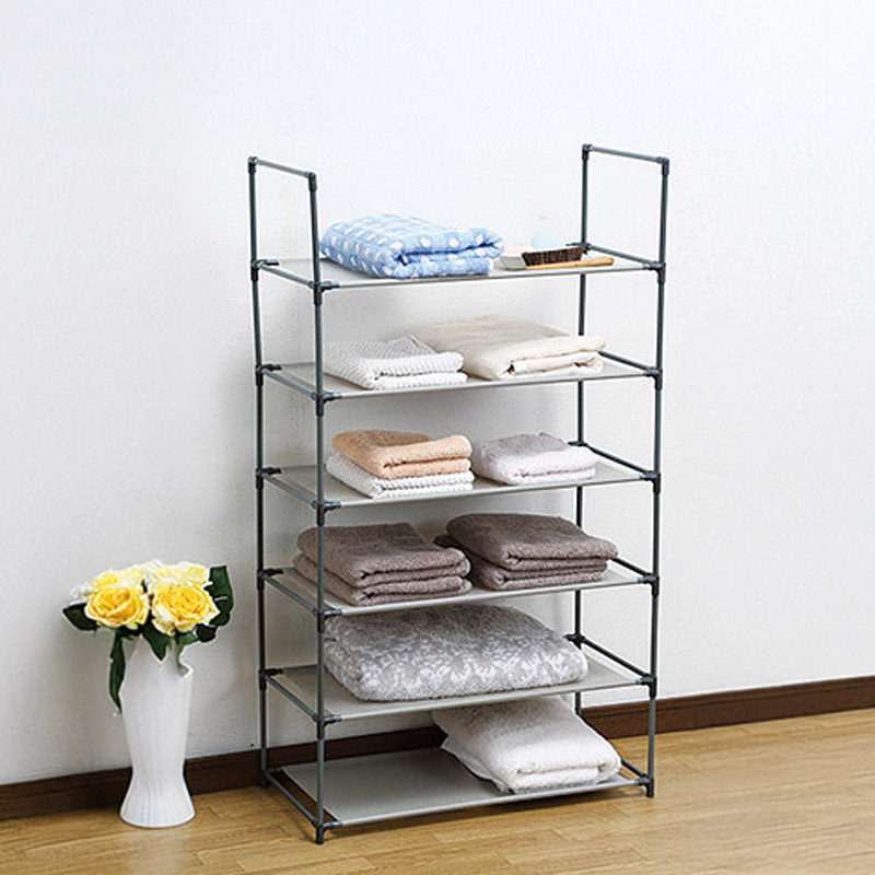 シューズ&タオルラック六段