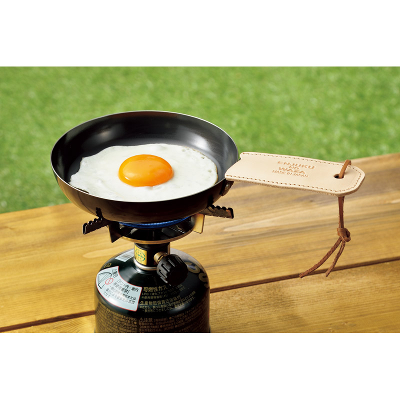 燕熟の技　　プロスタイル フライパン16cm(レザーハンドルカバー付)