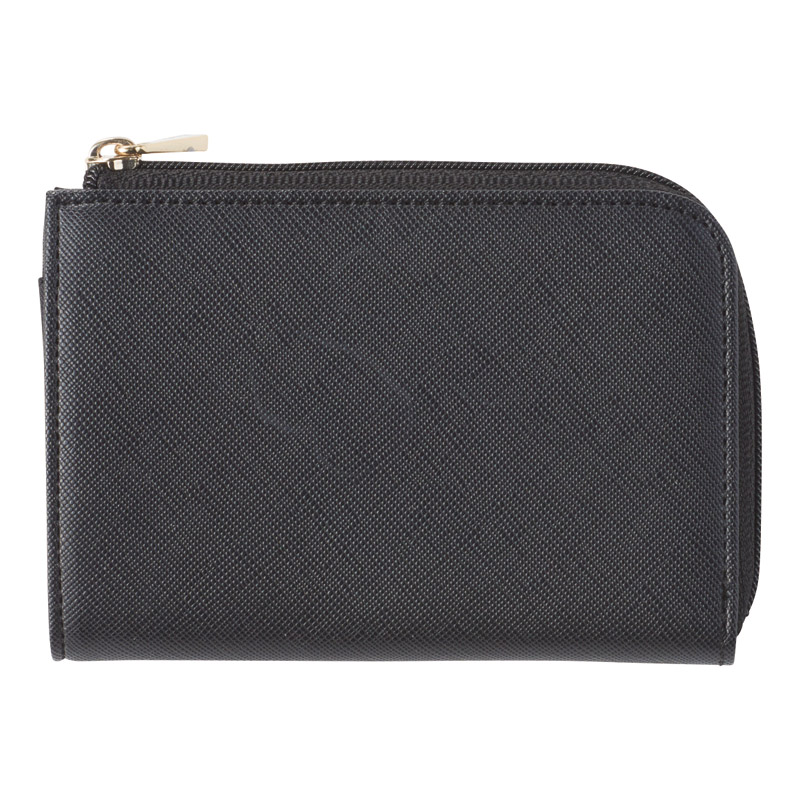 インディヴィ　　ラウンドジップカードケース(ブラック)