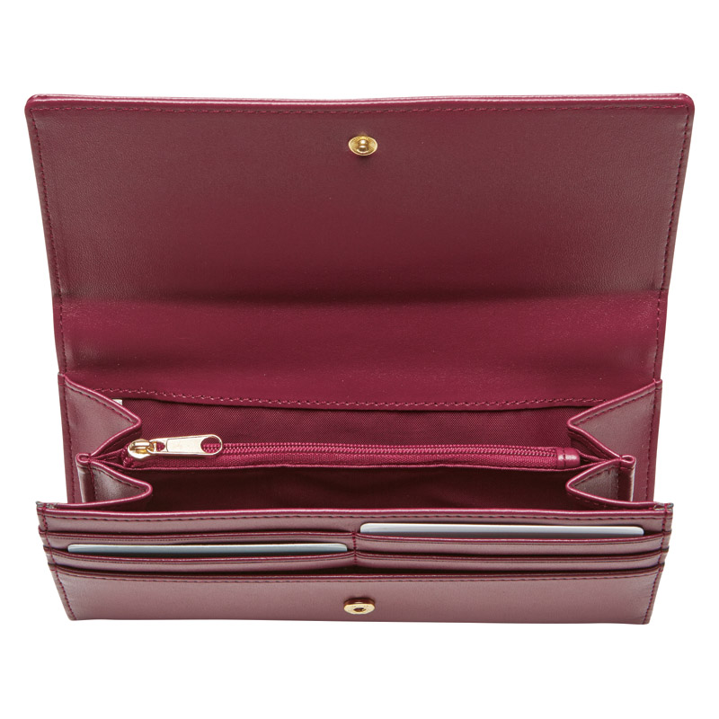 キャティフェラーリ　　長財布(ワイン)