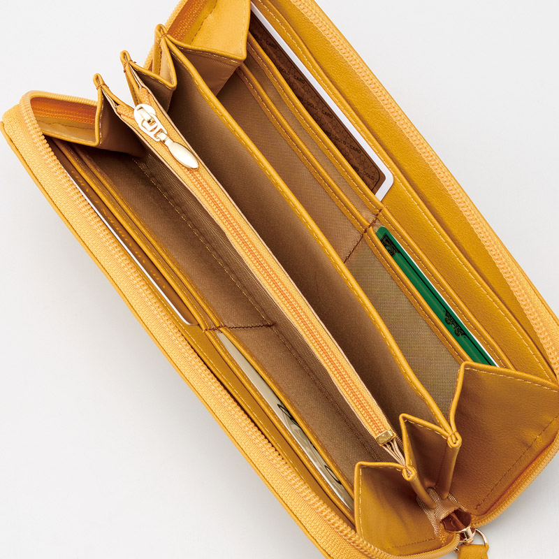 アッシュ･エル　　ラウンドファスナー長財布(イエロー)