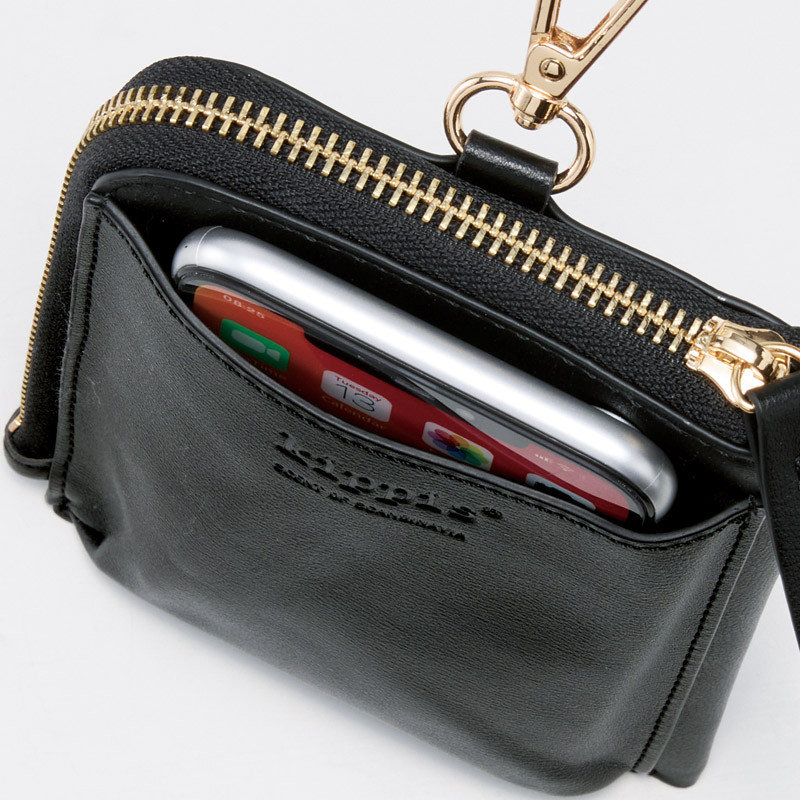 キッピス　　2連ショルダーバッグ(ブラック)