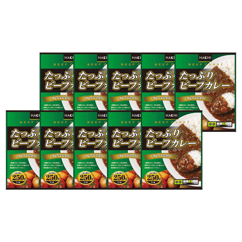 たっぷりビーフカレー中辛10P