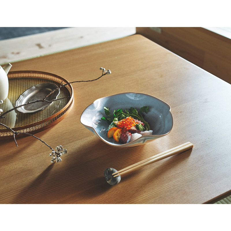 萩焼　　ソライロ 花鉢