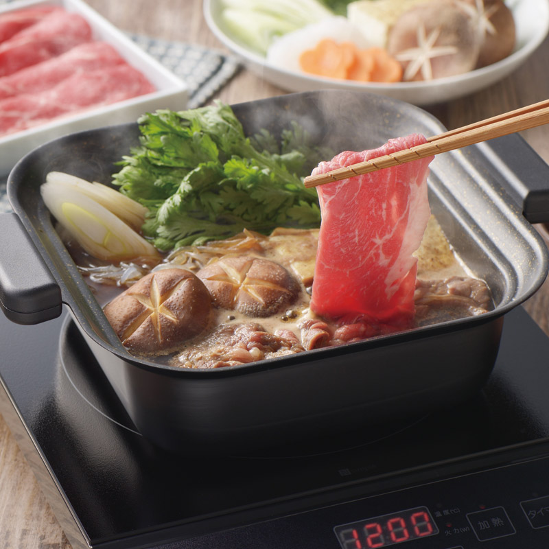 　〈囲〉　IH対応角型卓上鍋20cm