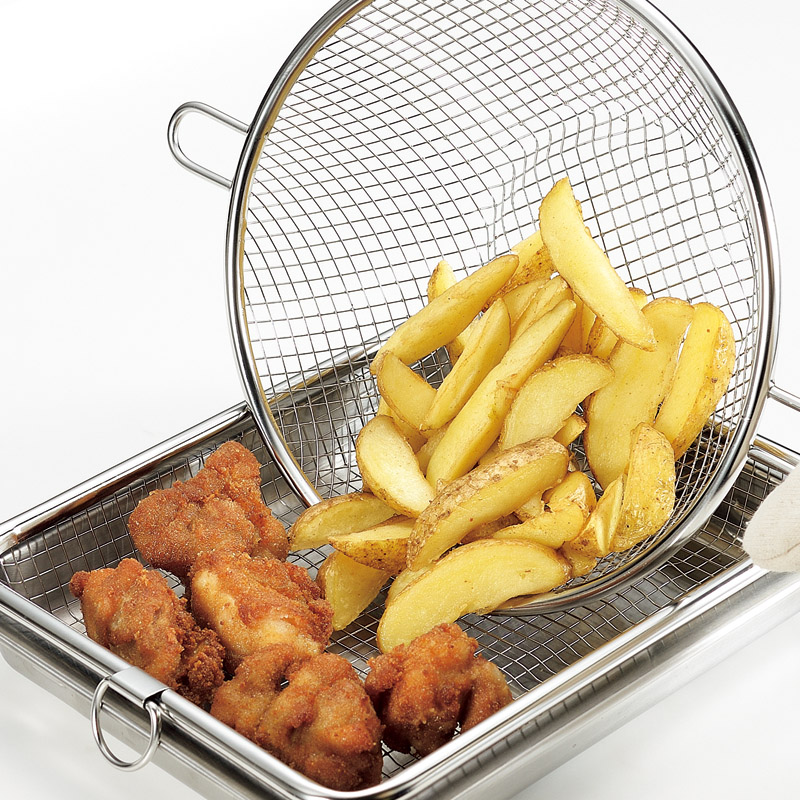 燕熟の技　　ステンレスバット(角ザル付)