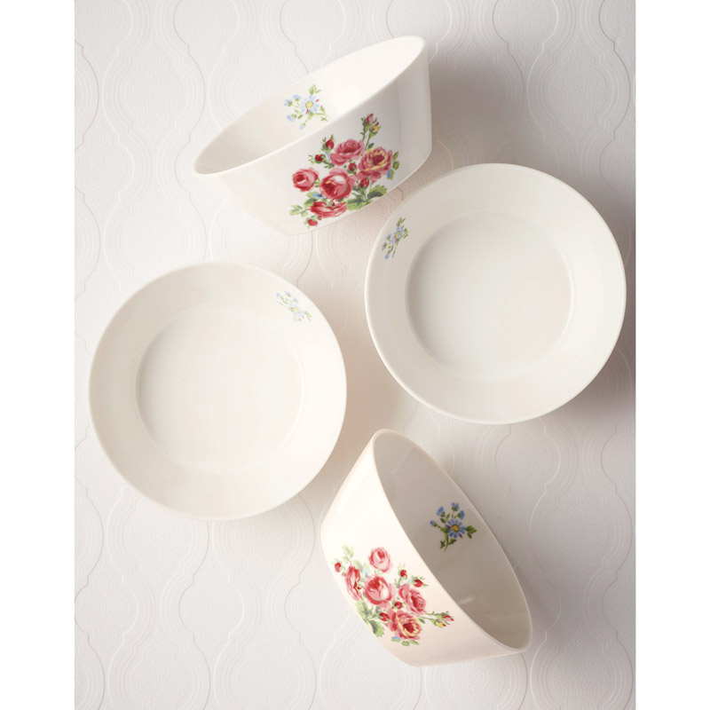 ローラ アシュレイ　〈バンチェッド ロージズ〉　ボウル4Pセット