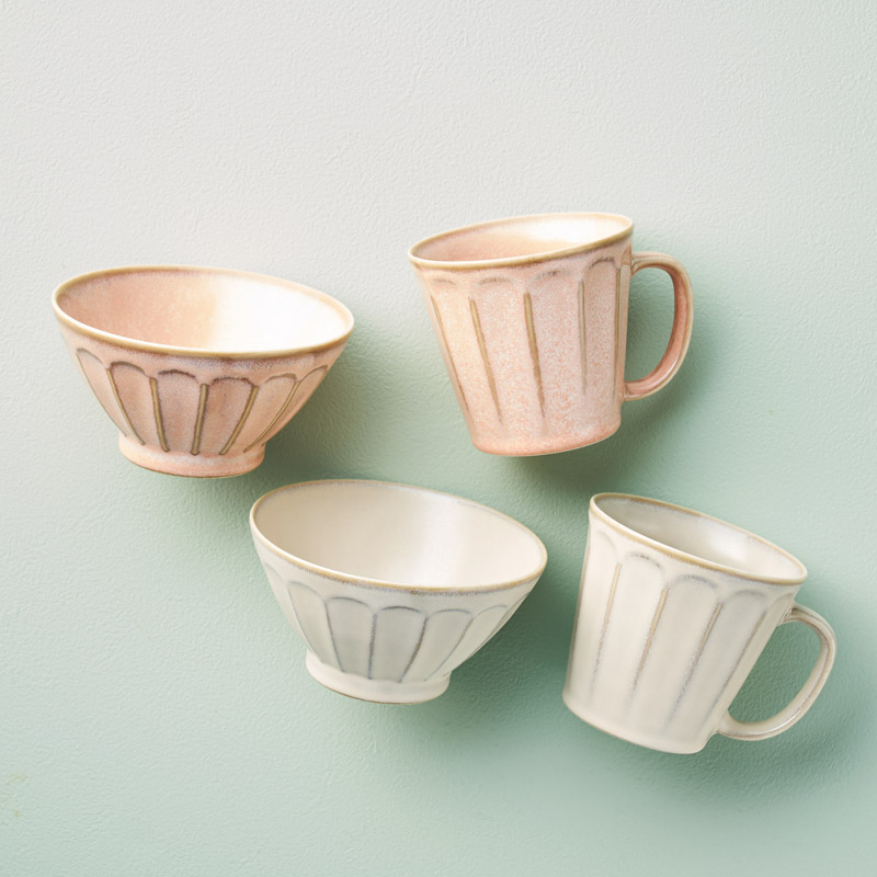 フルート　　マグ&飯碗ペア