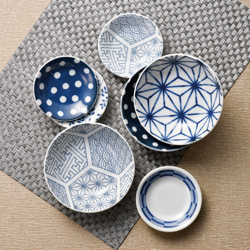 染小紋 小鉢小皿揃