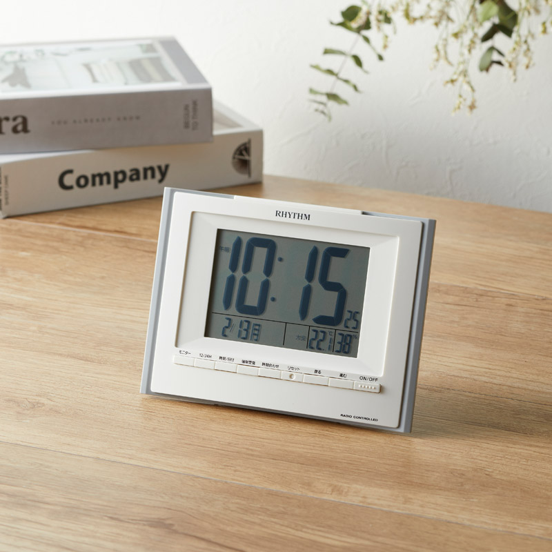 リズム　　掛置き兼用電波アラームクロック