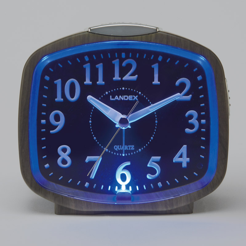 ランデックス　　木目調めざまし 掲時