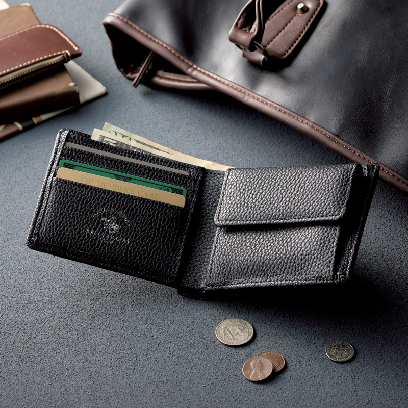 サンタ･バーバラポロ&ラケットクラブ　　折財布(ブラック)