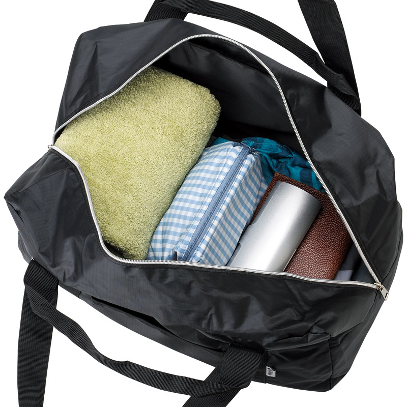 アウトウォーク　　折りたたみボストンバッグ(ブラック)