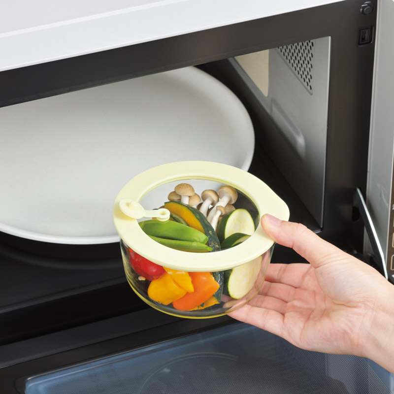 電子レンジ対応NEWグラスコンテナ3pcs