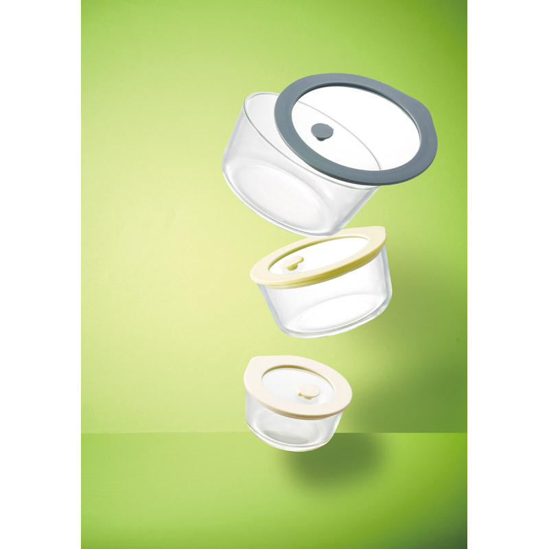 電子レンジ対応NEWグラスコンテナ3pcs