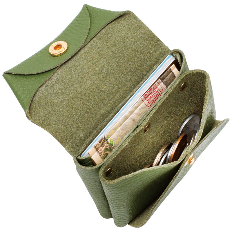 豊岡工房　　牛革 縫わないコンパクト財布