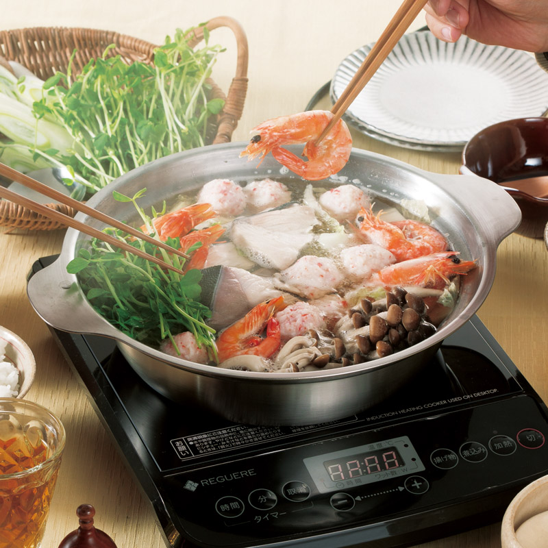 匠弥　　IH対応ステンレス卓上鍋26cm