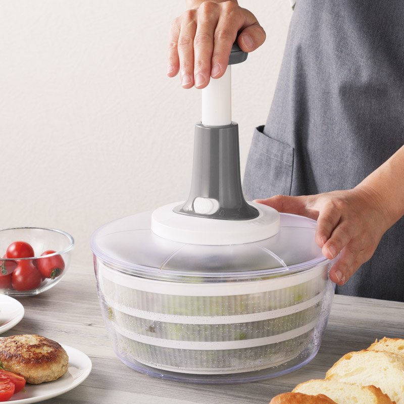 押すだけ簡単!サラダスピナー&フードプロセッサー