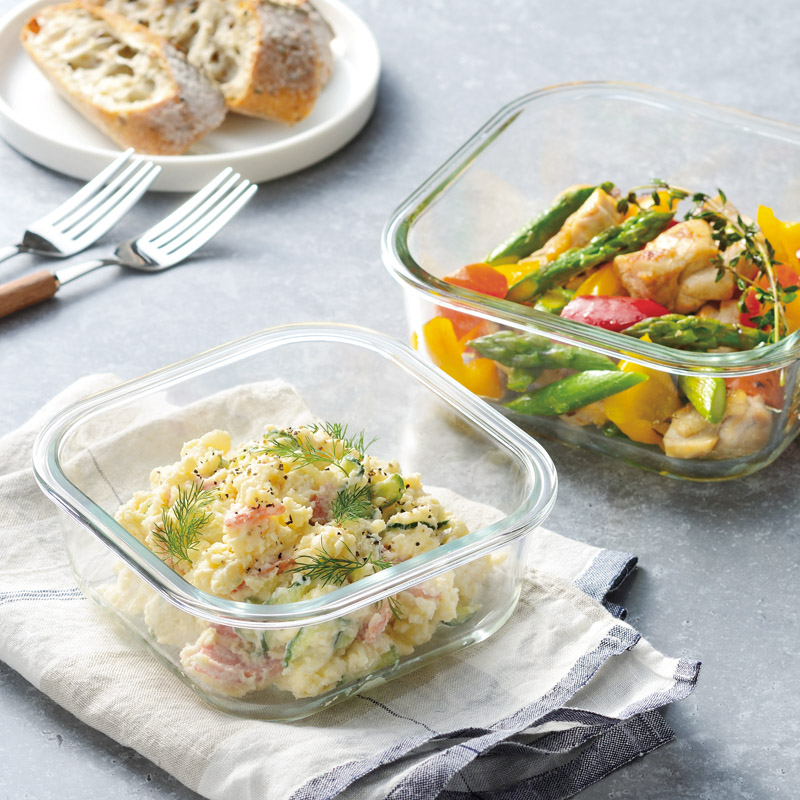 レッシュ　　耐熱ガラス容器6点セット