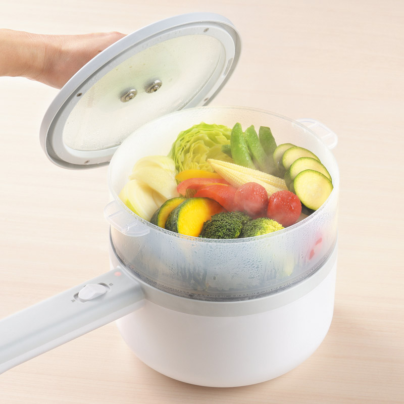 エレットモノ　　蒸し器兼用電気片手鍋(トング付)